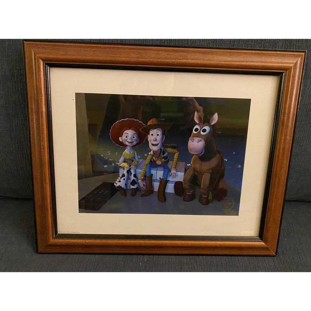 FRAMED Disney/Pixar Toy Story Authentic 2000 Lithograph Jessie Woody Bullseye